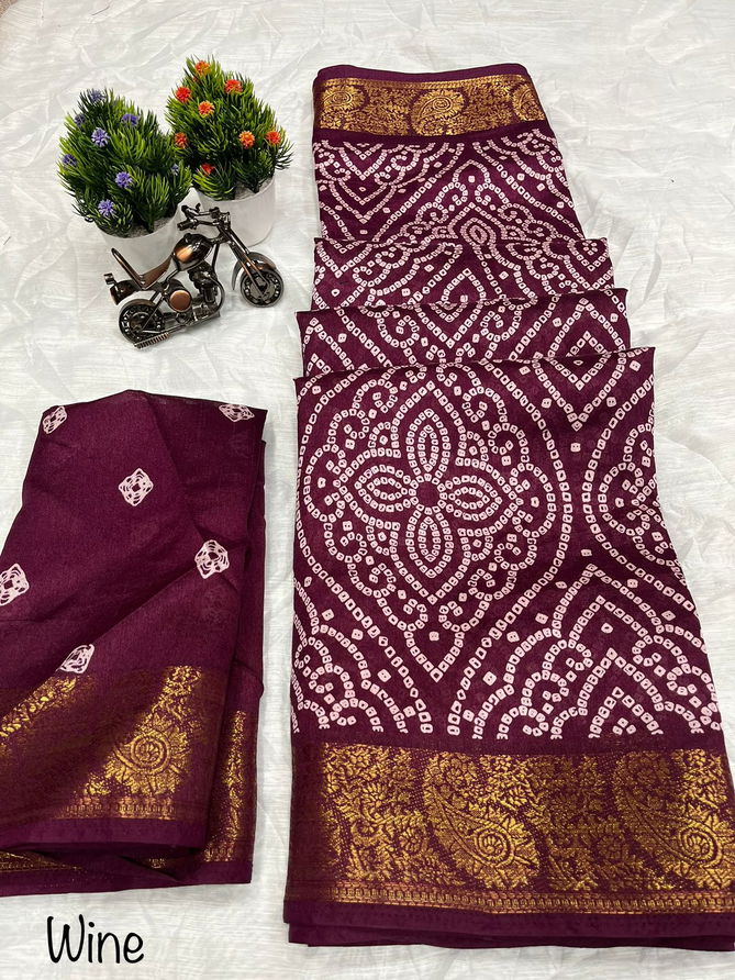 Wow Bandhej Printed Designer Sarees Catalog